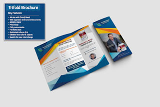 design a corporate trifold and bifold brochure