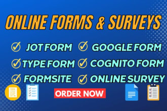 create google form, jotform, typeform, cognito form, online survey