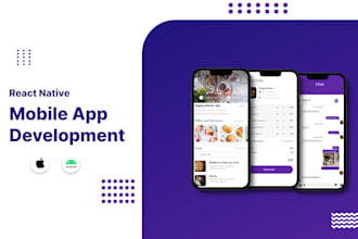 develop android and ios mobile apps using react native