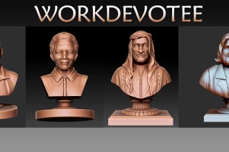 do 3d realistic face sculpting for 3d print