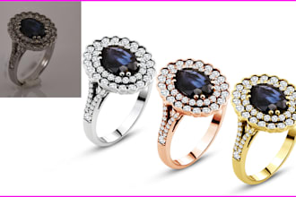 high end jewelry photo retouching and jewellery editing