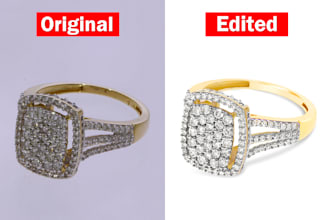do jewelry photo editing retouch and touch up like 3d quality