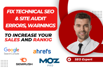 fix google search console, schema markup, ahrefs, technical onpage SEO errors