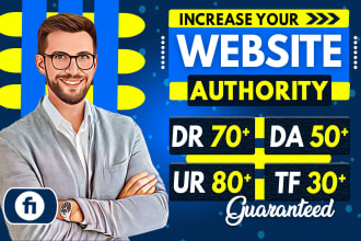 increase domain rating ahrefs DR 70 domain authority moz da tf by SEO backlinks