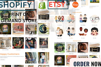 design print on demand shopify store, personalized shopify print on demand store