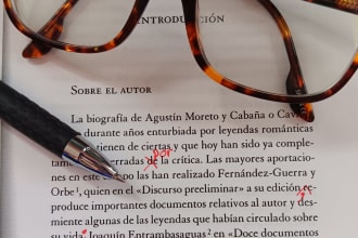 copy edit and proofread articles and books