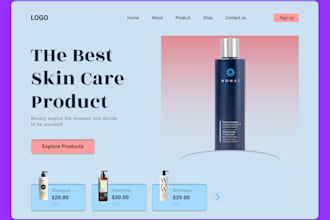design a professional landing page in figma