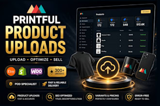 upload and optimize printful products for etsy and shopify