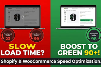 optimize shopify or woocommerce speed and core web vitals