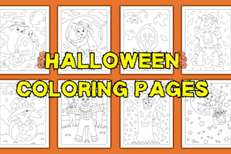 create halloween coloring pages for kids for your amazon kdp