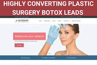 design plastic surgery landing page reconstructive surgery lead cosmetic website
