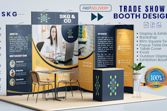 design trade show booth design and backdrop popup exhibition