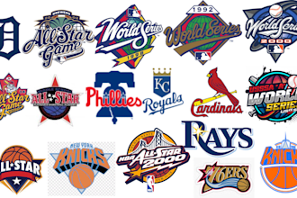 nba mlb, spoof parody, tags, world series, all star gaming sports logo brand