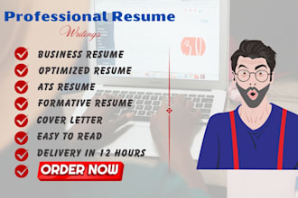 deliver business, ats, optimized, formative resume in 12 hrs