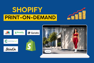 setup shopify print on demand store with printful , printify