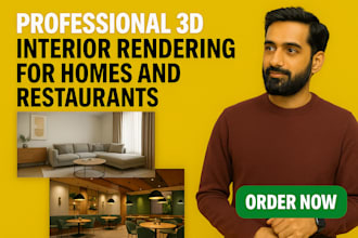 professional 3d interior rendering for homes and restaurants