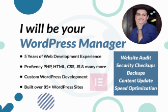 manage your wordpress as website administrator