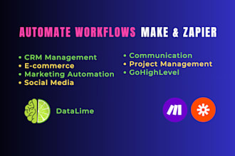 create powerful zapier and make automations to streamline your workflow