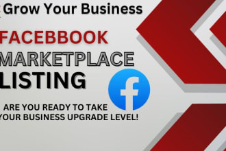 help you list your products  on facebook marketplace