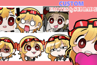 create custom cute emotes for twitch, discord, vtuber