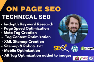 do on page SEO and technical optimization to increase website organic traffic
