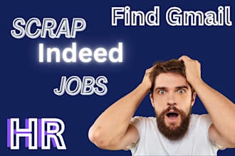 scrape indeed jobs, company data and emails
