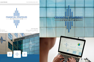 create accounting financial consulting business logo