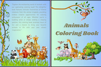 design children book cover and coloring book covers for KDP
