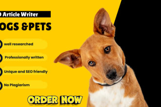write engaging pets and dogs articles and blog  content