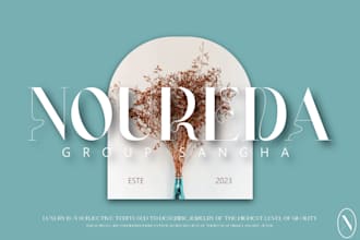 create a minimalistic text based logo and brand identity