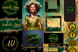 create a signature logo and social media branding kit