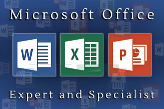 do microsoft word, excel, powerpoint projects proficiently