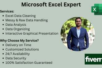 clean, organize, make graphical chart with data in excel