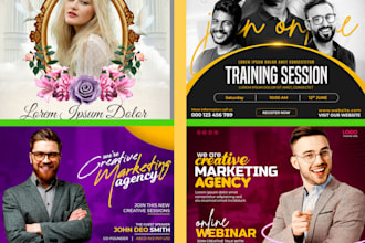 elegant church funeral and event flyer design