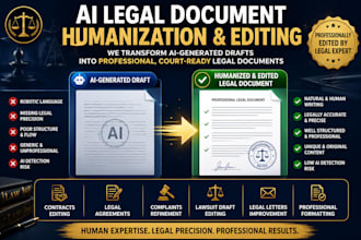 humanize and professionally edit ai generated legal documents