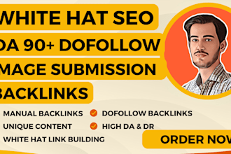 create high quality white hat seo infographic or image submission backlinks