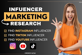 find the best influencer, youtube, instagram and tiktok