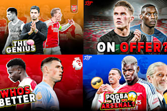 design youtube thumbnail for football channel