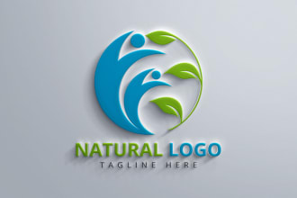 do minimalist health medical dental yoga and natural logo design for your brand