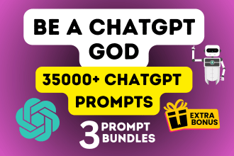 create 35000 powerful ai chatgpt chatbot prompts bundle