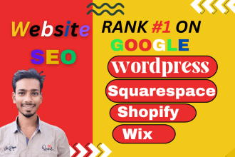 do on page and technical SEO for wordpress, shopify, wix, squarespace