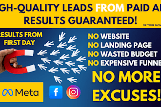 generate high quality leads with facebook and instagram ads with no website