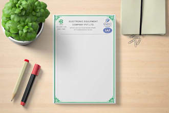 make a professional letterhead design for your company