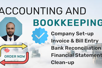 setup, cleanup, accounting and bookkeeping using quickbooks