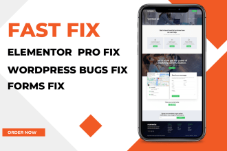 fix elementor header, footer, layout and redesign issues within 10 hours