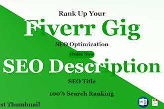 rank, optimize, and set up your gig with an SEO description