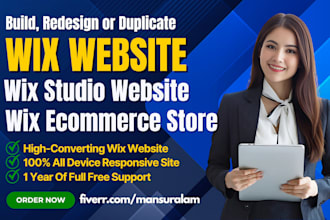 build, redesign or duplicate wix website, wix ecommerce store or wix studio site