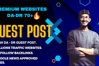 publish guest post on da 30 to 70 websites with SEO link building
