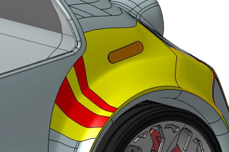 put the 3d foil on the vehicle with catia v5