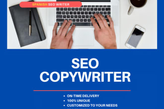 be your spanish SEO content writer, content writing, copywriting